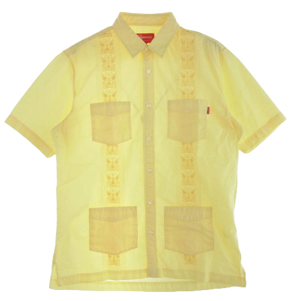 Supreme シュプリーム S/S cuba shirt キューバ シャツ  半袖 イエロー系 M イエロー系 M【中古】