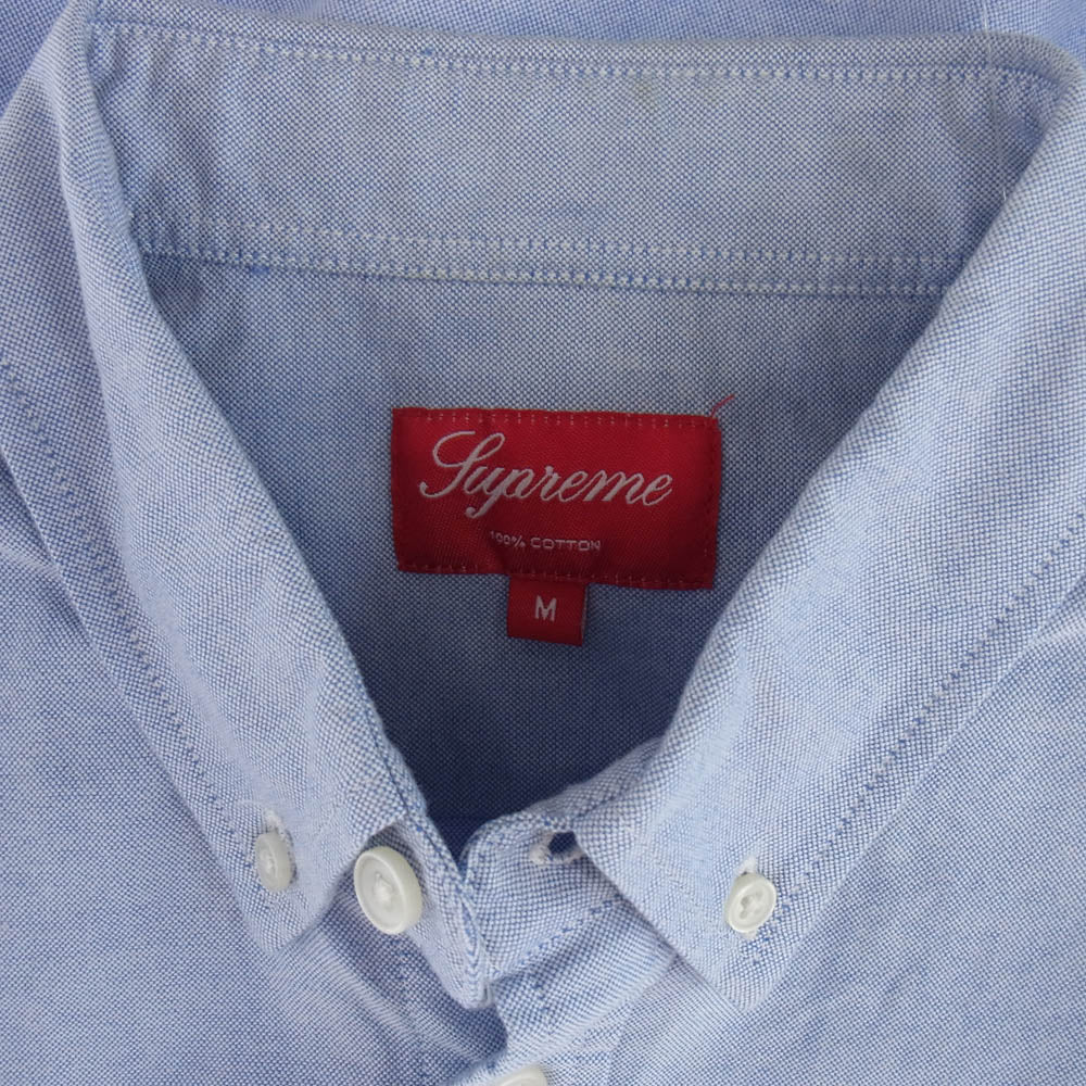 Supreme シュプリーム BD S/S Oxford Shirt ボタンダウン オックスフォード 半袖 シャツ ブルー系 M インディゴブルー系 M【中古】