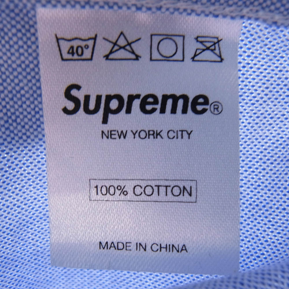 Supreme シュプリーム BD S/S Oxford Shirt ボタンダウン オックスフォード 半袖 シャツ ブルー系 M インディゴブルー系 M【中古】