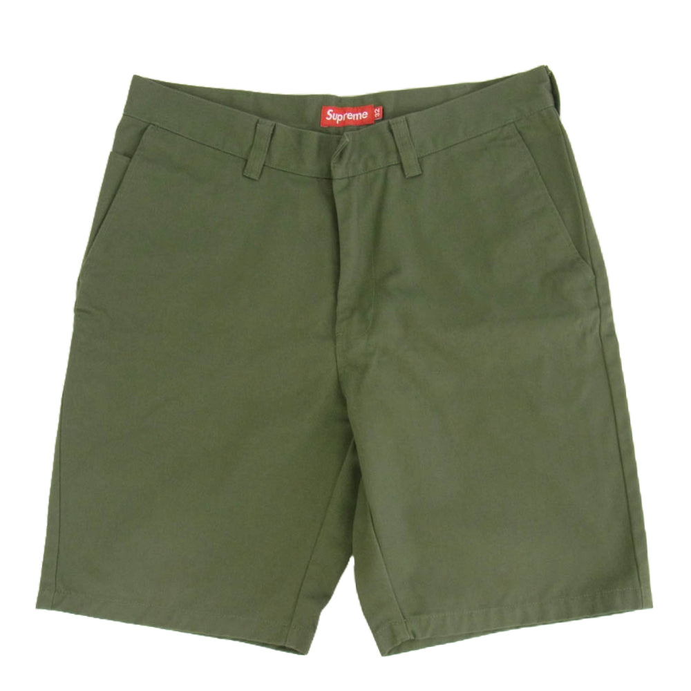 Supreme シュプリーム Work Short ワークショーツ ショート パンツ チノ グリーン系 32 カーキ系 32【中古】