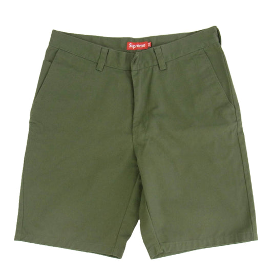 Supreme シュプリーム Work Short ワークショーツ ショート パンツ チノ グリーン系 32 カーキ系 32【中古】