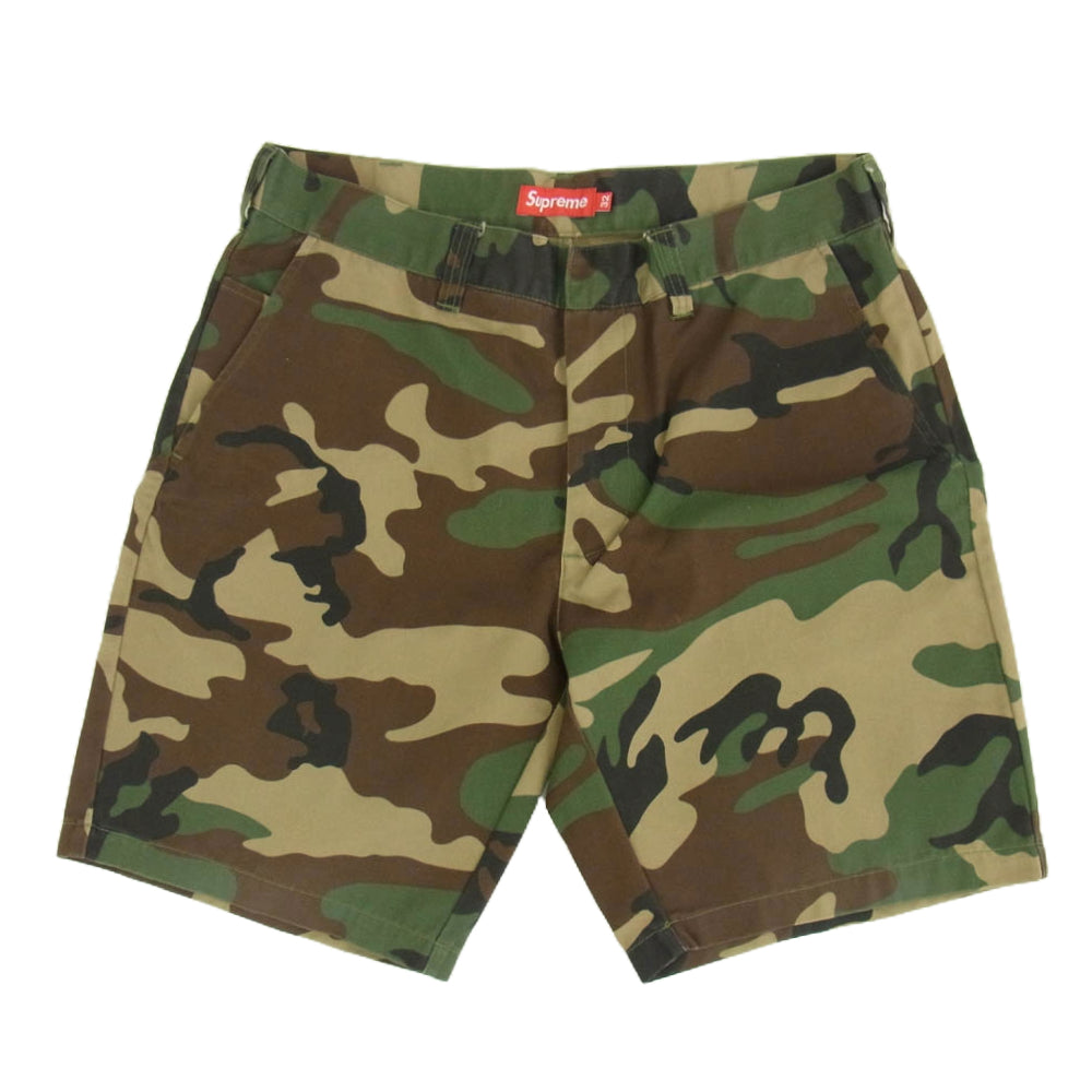 Supreme シュプリーム Work Short ワークショーツ ショート パンツ チノ 迷彩 32 カーキ系 32【中古】