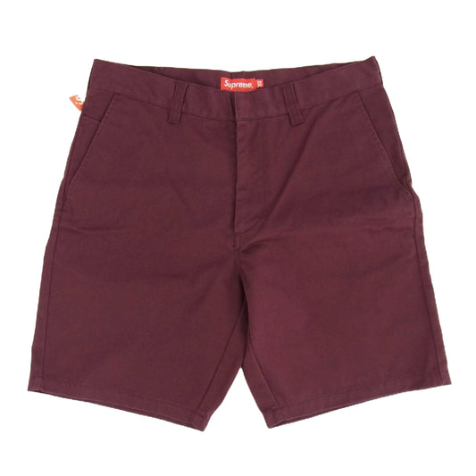 Supreme シュプリーム Work Short ワークショーツ ショート パンツ チノ エンジ系 32 ワインレッド系 32【中古】