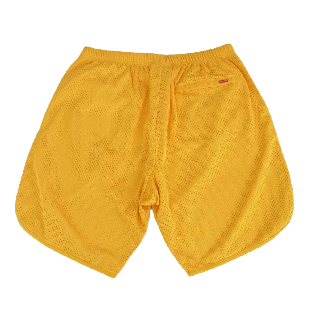Supreme シュプリーム 12SS Mesh Short メッシュ ショーツ ロゴ ショート パンツ イエロー系 L イエロー系 L【美品】【中古】
