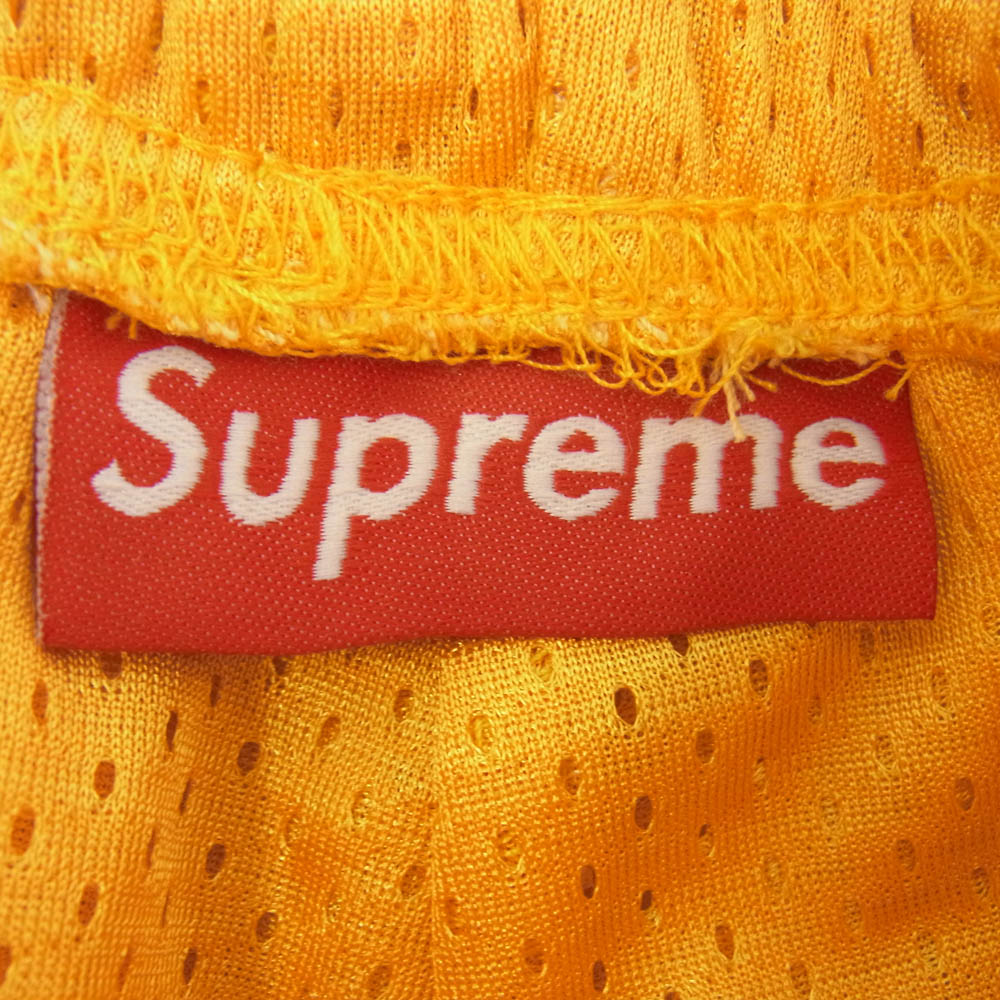 Supreme シュプリーム 12SS Mesh Short メッシュ ショーツ ロゴ ショート パンツ イエロー系 L イエロー系 L【美品】【中古】
