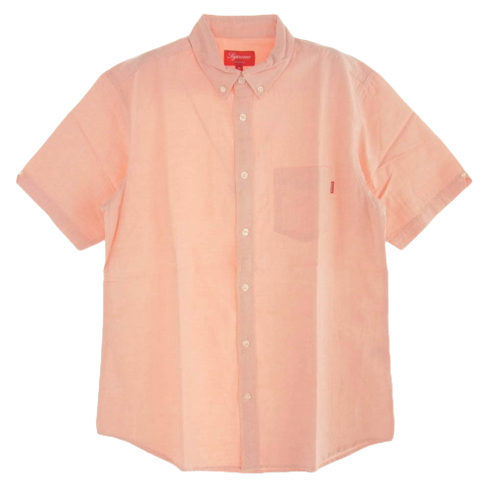 Supreme シュプリーム BD S/S Oxford Shirt ボタンダウン オックスフォード 半袖 シャツ オレンジ系 M サーモンピンク系 M【中古】