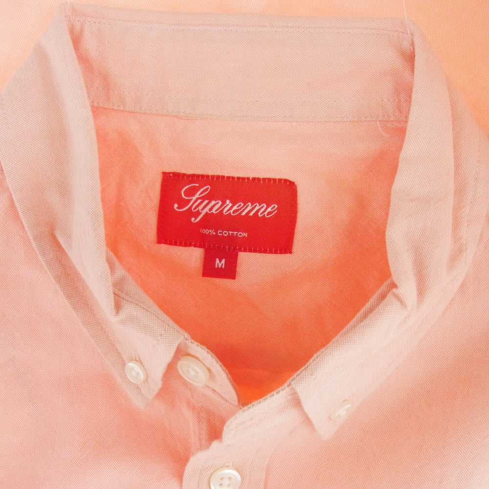 Supreme シュプリーム BD S/S Oxford Shirt ボタンダウン オックスフォード 半袖 シャツ オレンジ系 M サーモンピンク系 M【中古】