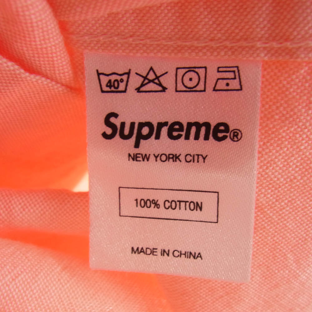 Supreme シュプリーム BD S/S Oxford Shirt ボタンダウン オックスフォード 半袖 シャツ オレンジ系 M サーモンピンク系 M【中古】