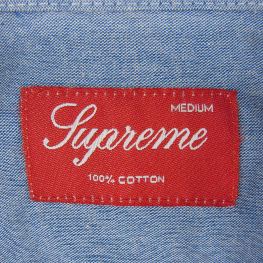 Supreme シュプリーム S/S Oxford Shirt オックスフォード 半袖 シャツ ブルー系 M インディゴブルー系 M【美品】【中古】