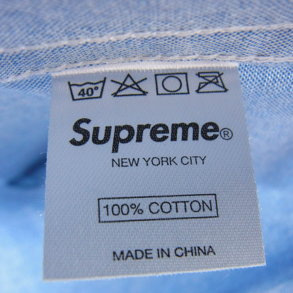 Supreme シュプリーム S/S Oxford Shirt オックスフォード 半袖 シャツ ブルー系 M インディゴブルー系 M【美品】【中古】
