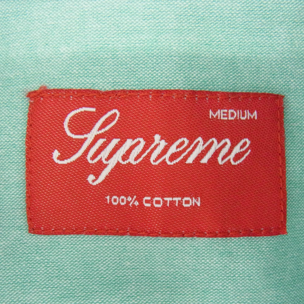Supreme シュプリーム S/S Oxford Shirt オックスフォード 半袖 シャツ グリーン系 M ライトグリーン系 M【美品】【中古】