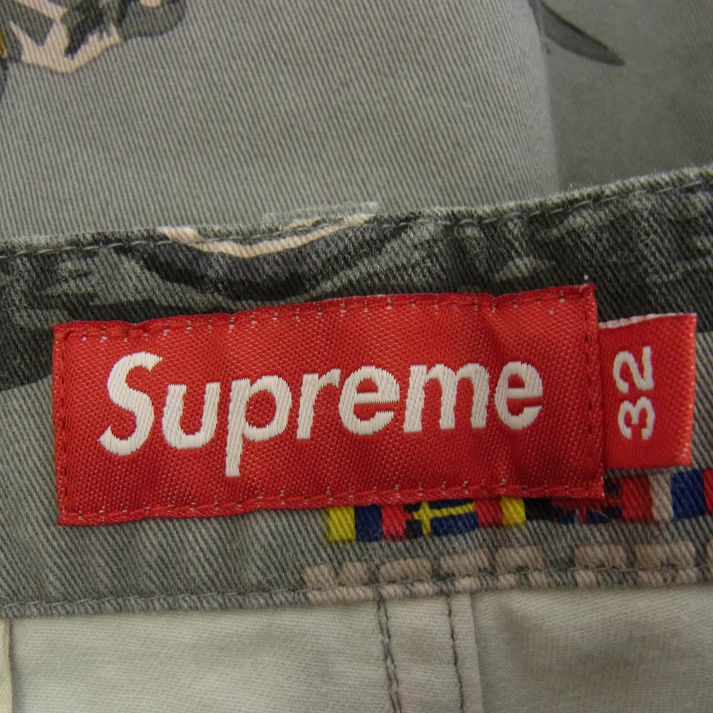 Supreme シュプリーム 09SS motocross shorts モトクロス 総柄 ショーツ ショート パンツ グレー系 32 グレー系【中古】