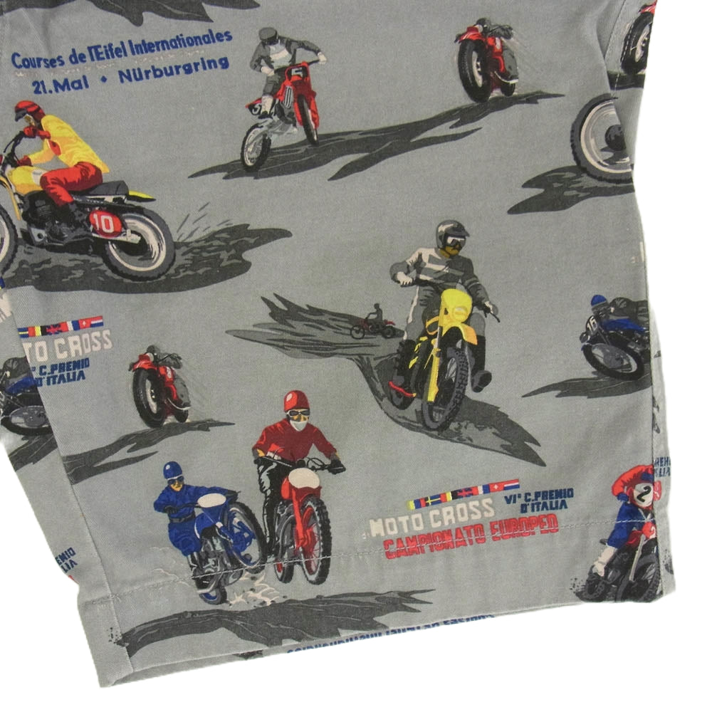 Supreme シュプリーム 09SS motocross shorts モトクロス 総柄 ショーツ ショート パンツ グレー系 32 グレー系【中古】