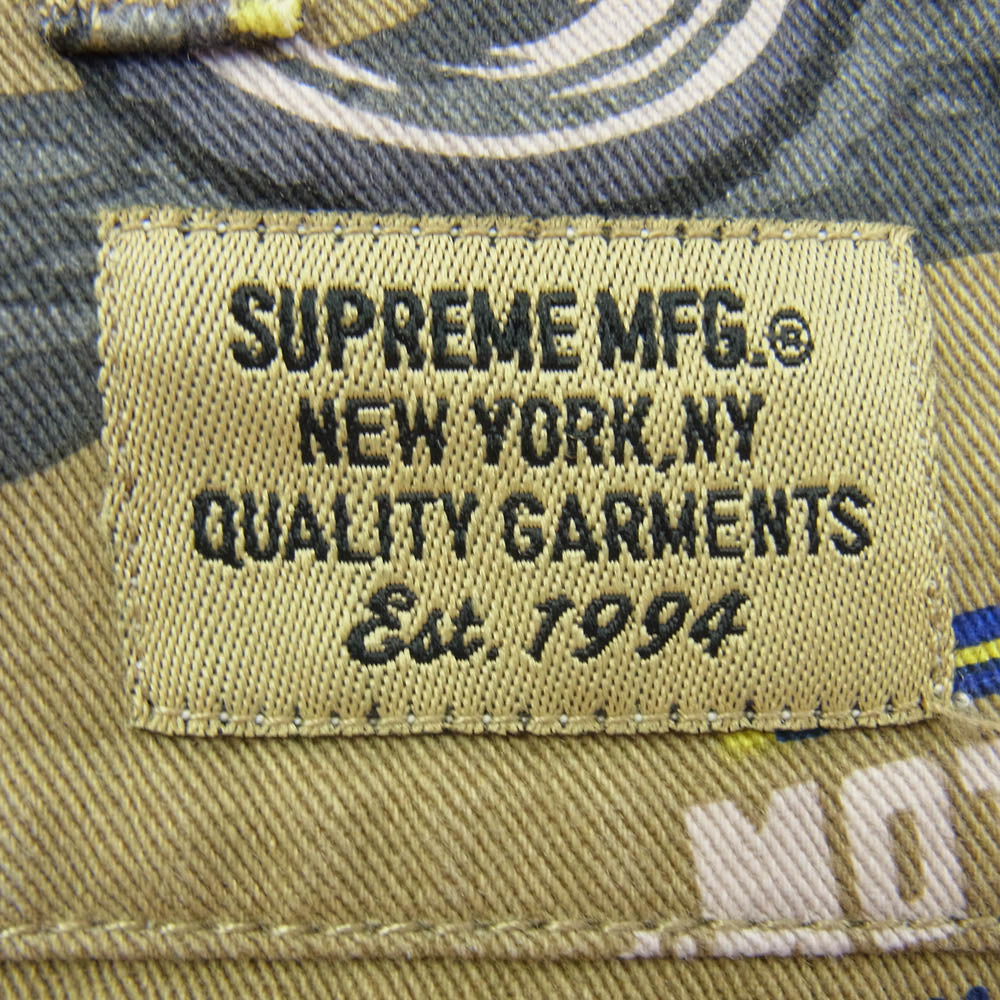 Supreme シュプリーム 09SS motocross shorts モトクロス 総柄 ショーツ ショート パンツ オリーブ系 32 ブラウン系 32【中古】