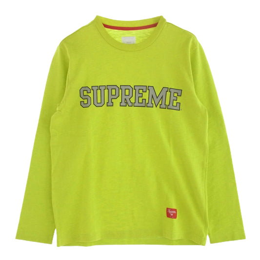 Supreme シュプリーム 12AW Reflective Longsleeve L/S Top リフレクティブ ロング スリーブ トップ 長袖 Tシャツ カットソー ネオンイエロー系 M イエロー系 M【極上美品】【中古】