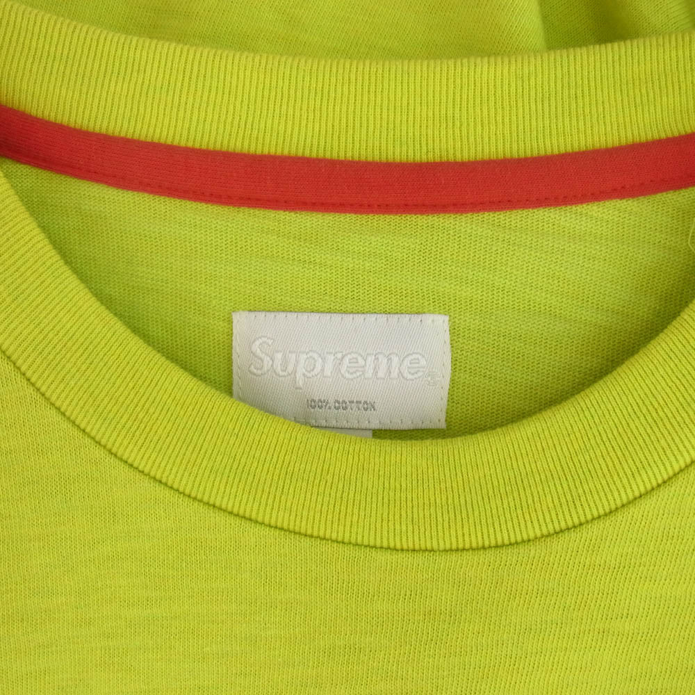 Supreme シュプリーム 12AW Reflective Longsleeve L/S Top リフレクティブ ロング スリーブ トップ 長袖 Tシャツ カットソー ネオンイエロー系 M イエロー系 M【極上美品】【中古】