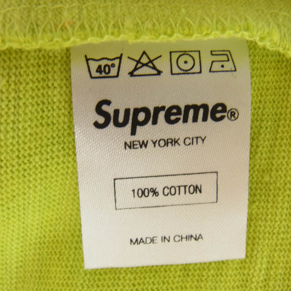 Supreme シュプリーム 12AW Reflective Longsleeve L/S Top リフレクティブ ロング スリーブ トップ 長袖 Tシャツ カットソー ネオンイエロー系 M イエロー系 M【極上美品】【中古】