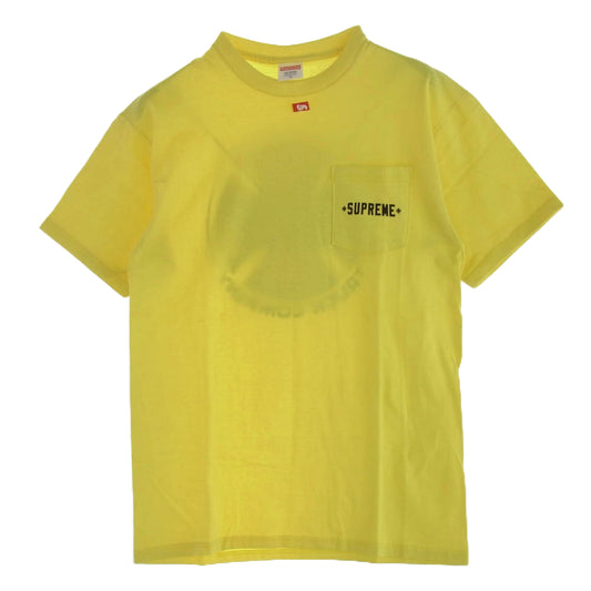 Supreme シュプリーム 12SS × Independent インディペンデント Pocket Tee ロゴ ポケット 半袖 Tシャツ イエロー系 M イエロー系 M【新古品】【未使用】【中古】