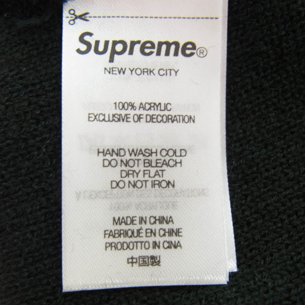 Supreme シュプリーム 24AW crest beanie クレスト ビーニー ニット キャップ ブラック系【極上美品】【中古】