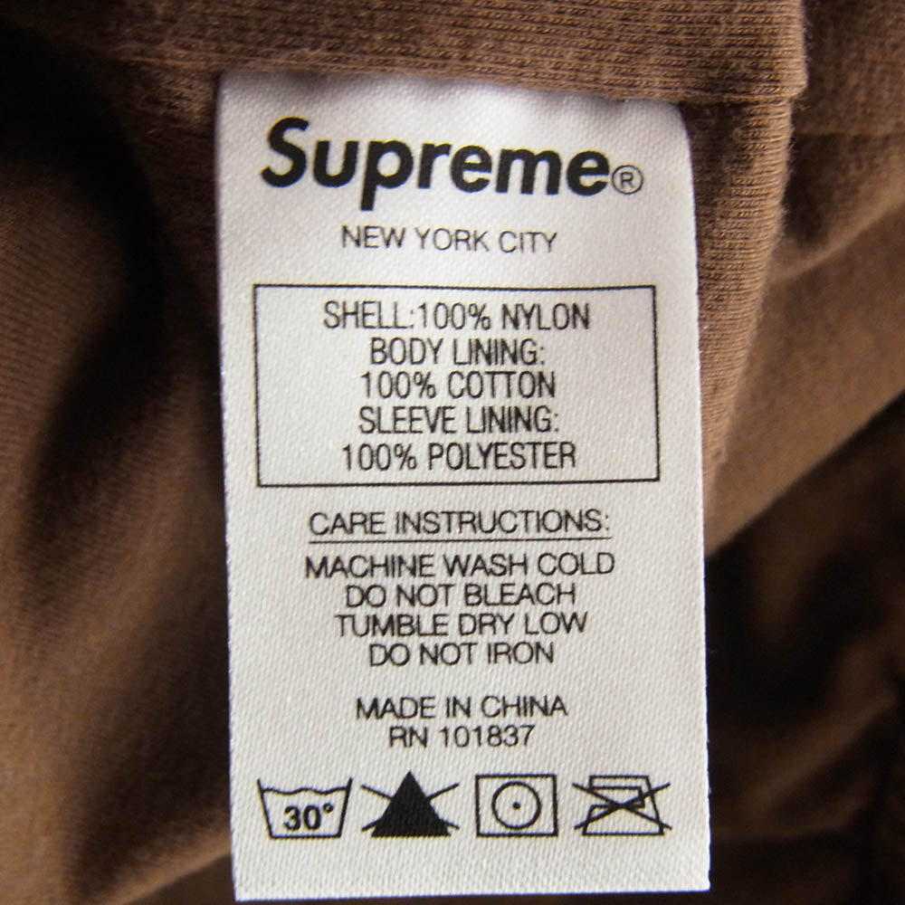Supreme シュプリーム 20AW Side Logo Track Jacket サイドロゴ 刺繍 トラック ジャケット ブラウン系 L【中古】