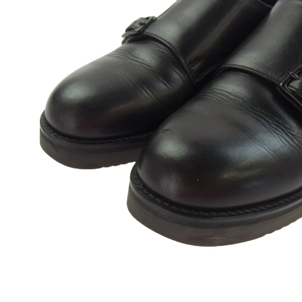 PADRONE パドローネ アーバンライン ダブルモンクストラップ シューズ ブラック系【中古】