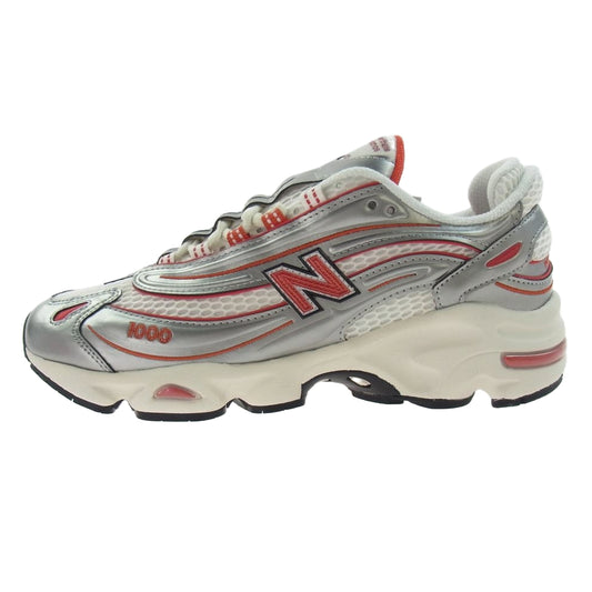 NEW BALANCE ニューバランス M1000TI Thisisneverthat x  1000 ディスイズネバーザット メタリック スニーカー シルバー系 レッド系 25.5cm【新古品】【未使用】【中古】