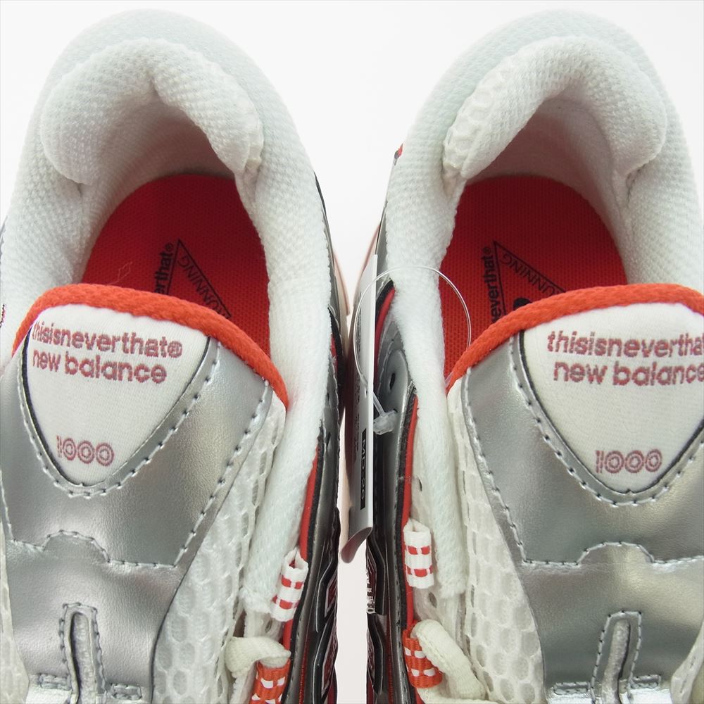 NEW BALANCE ニューバランス M1000TI Thisisneverthat x  1000 ディスイズネバーザット メタリック スニーカー シルバー系 レッド系 25.5cm【新古品】【未使用】【中古】