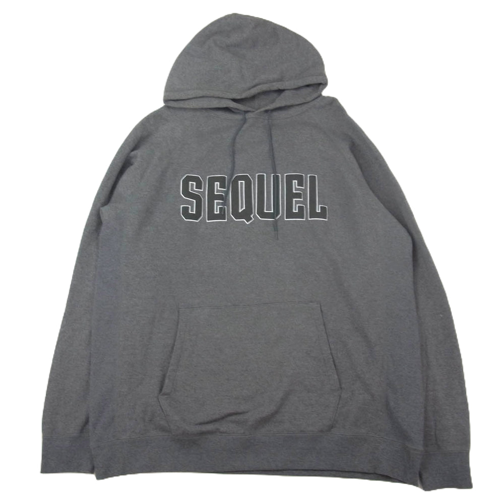 SEQUEL シークエル ロゴ スウェット パーカー グレー系 XL【中古】