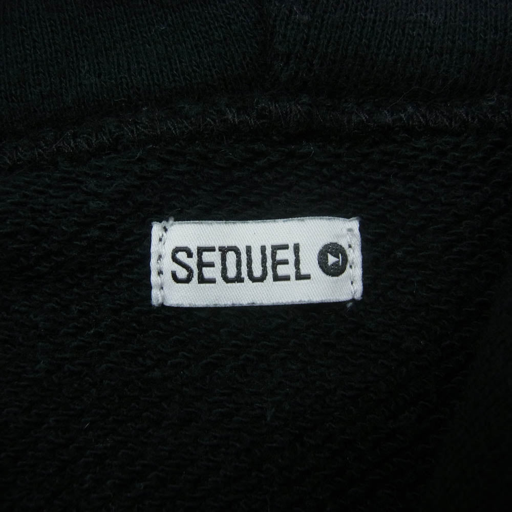 SEQUEL シークエル LEMON ロゴ スウェット パーカー ブラック系 XL【中古】