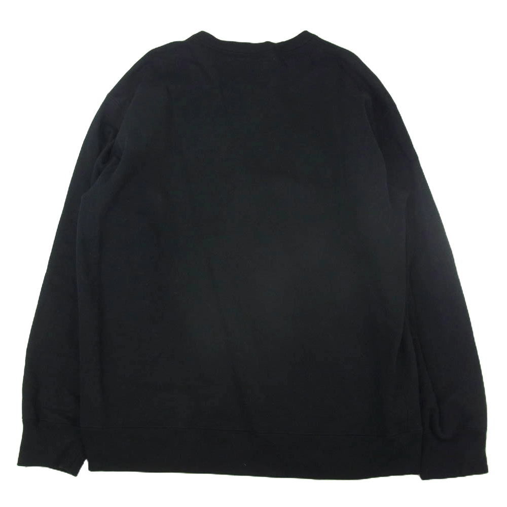 WACKO MARIA ワコマリア 23AW HEAVY WEIGHT CREW NECK SWEAT SHIRT  クルーネック ロゴ刺繍 スウェット ブラック系 XL【中古】