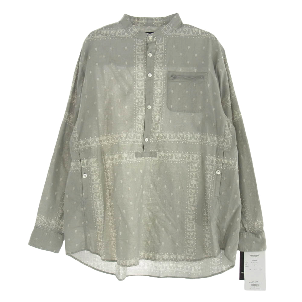 UNDERCOVER アンダーカバー UC2D9402 Cotton pullover shirt プルオーバー シャツ グレー系 2【新古品】【未使用】【中古】