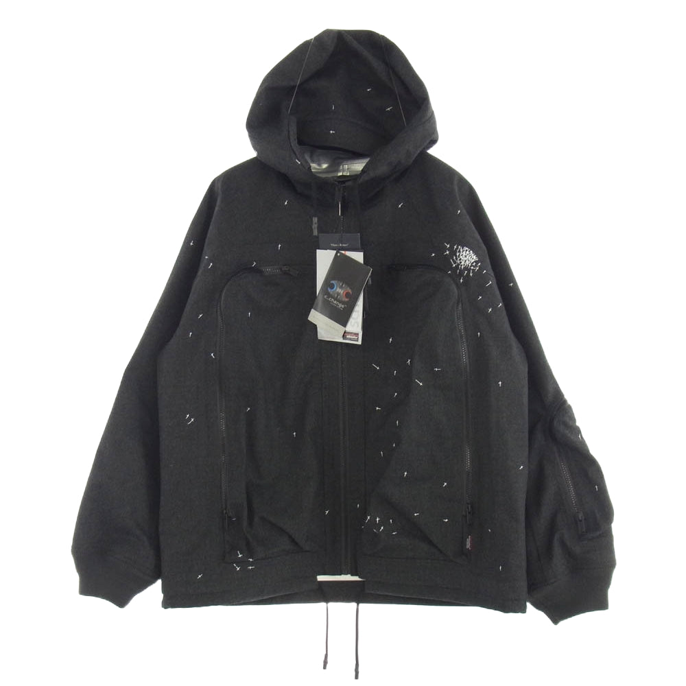 UNDERCOVER アンダーカバー UC2D4206 schoeller クロス柄 フード ブルゾン ジャケット グレー系 2【極上美品】【中古】