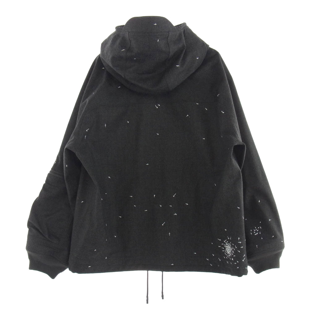 UNDERCOVER アンダーカバー UC2D4206 schoeller クロス柄 フード ブルゾン ジャケット グレー系 2【極上美品】【中古】