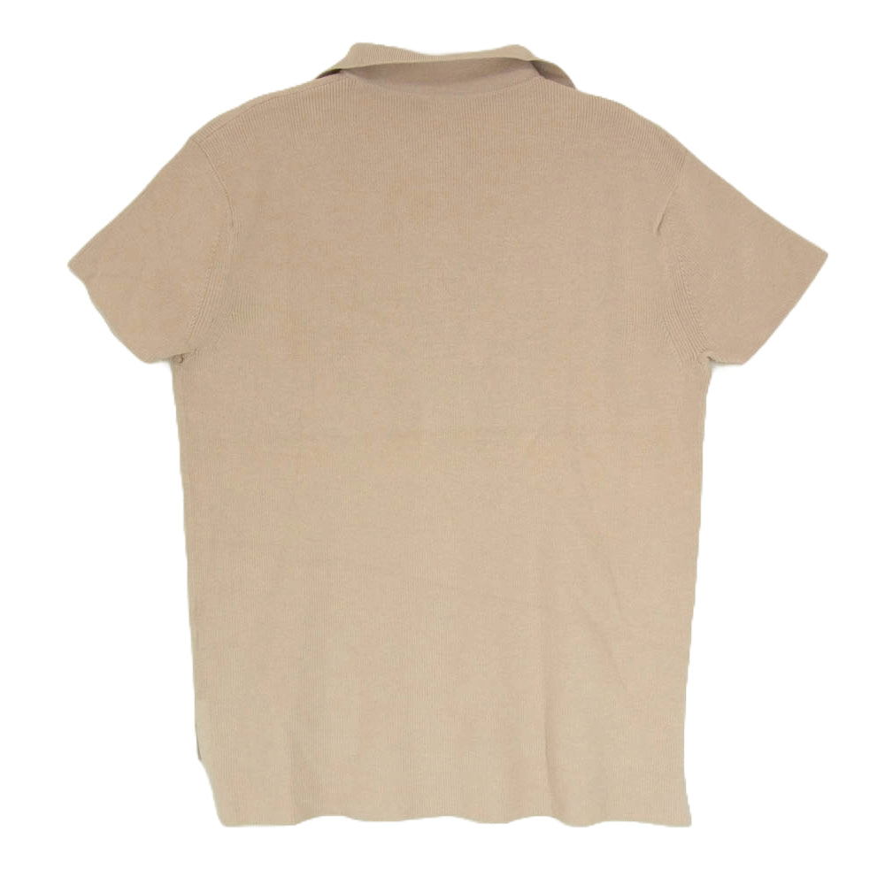 theory セオリー 02-7103002-025-902 コットン スキッパー ニット 襟付き トップス 半袖 ベージュ ブラウン系 S【中古】