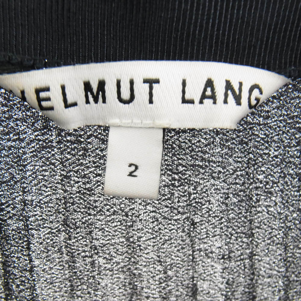 HELMUT LANG ヘルムートラング シルク混 プリーツ スカート ネイビー ダークネイビー系 2【中古】