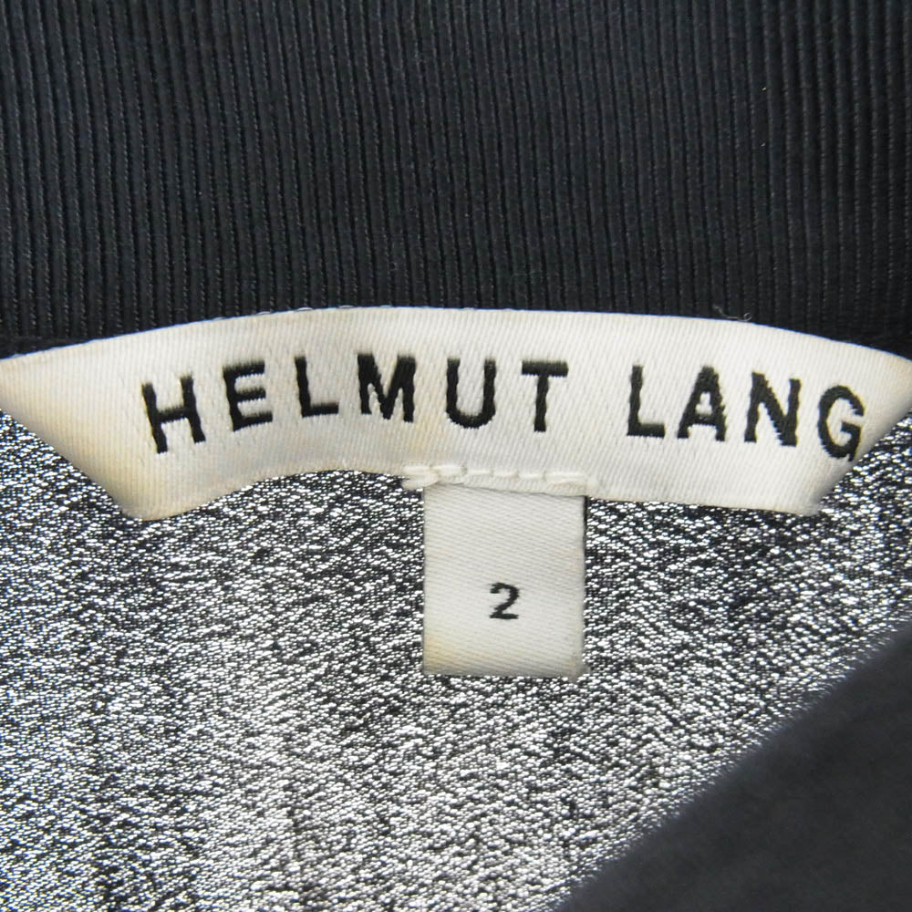 HELMUT LANG ヘルムートラング シルク混 プリーツ スカート ネイビー ダークネイビー系 2【中古】