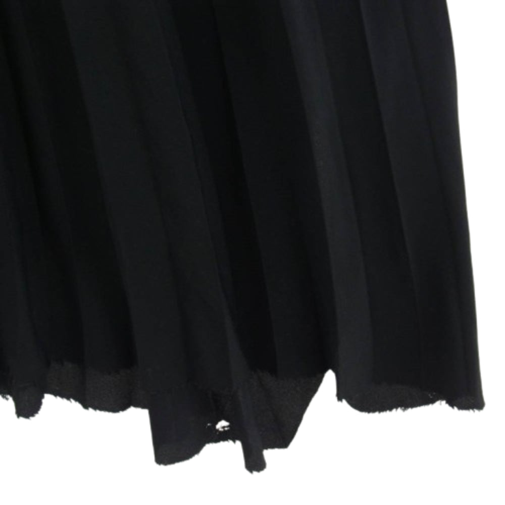 HELMUT LANG ヘルムートラング シルク混 プリーツ スカート ネイビー ダークネイビー系 2【中古】