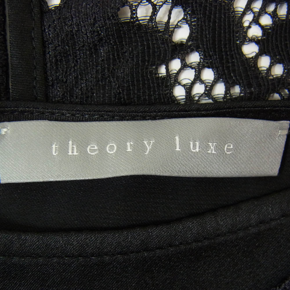 theory セオリー Theory luxe セオリーリュクス レース ノースリーブ ブラウス ブラック系 38【新古品】【未使用】【中古】