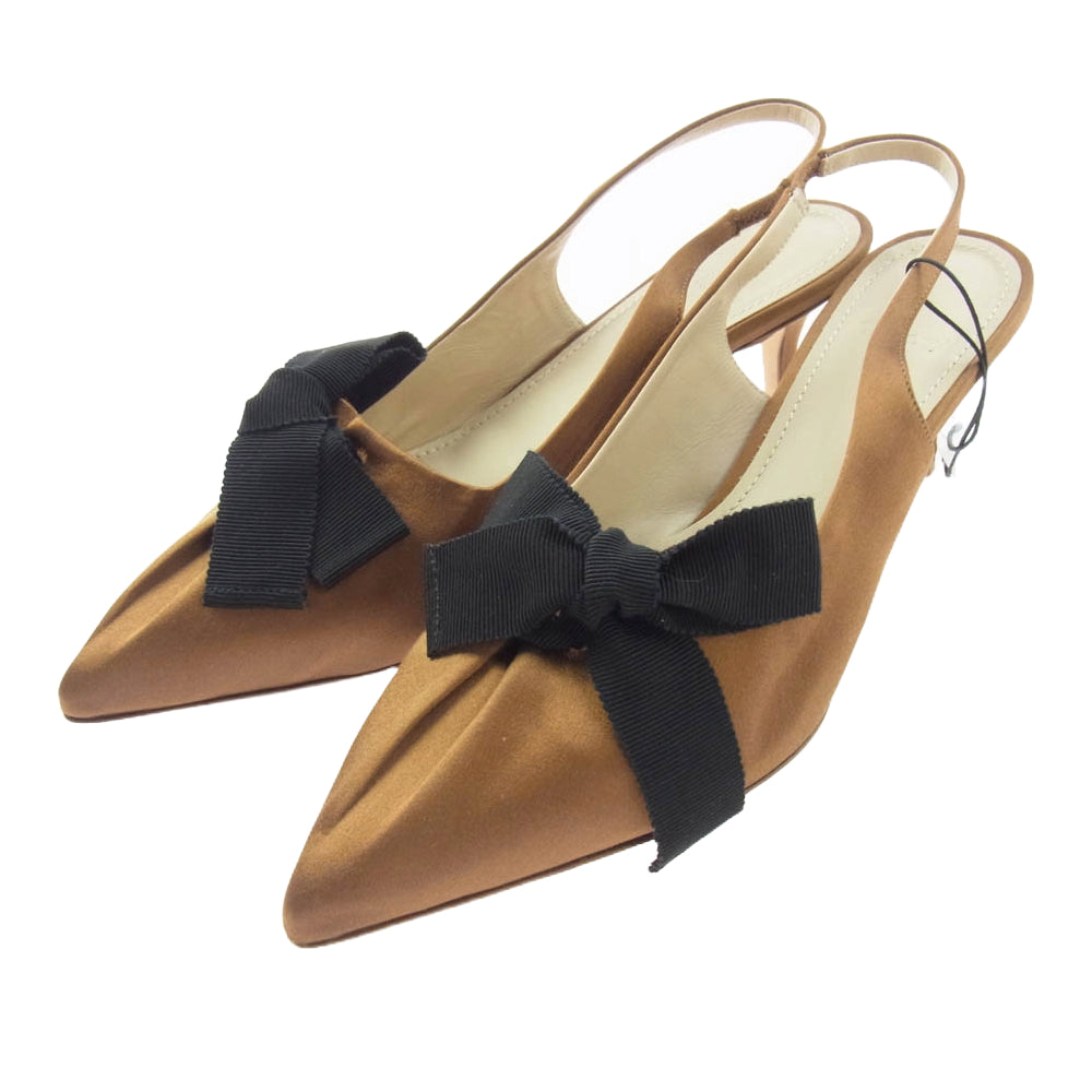 theory セオリー リボン ミュール サンダル ブラウン系 37【新古品】【未使用】【中古】