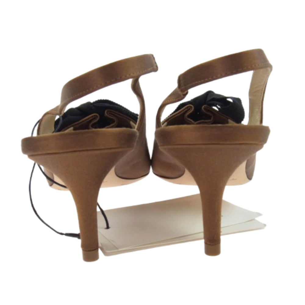 theory セオリー リボン ミュール サンダル ブラウン系 37【新古品】【未使用】【中古】