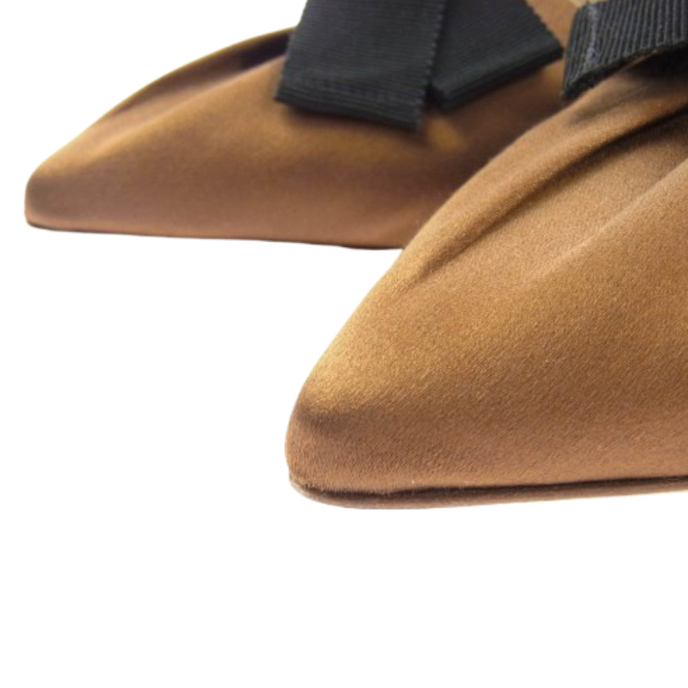 theory セオリー リボン ミュール サンダル ブラウン系 37【新古品】【未使用】【中古】