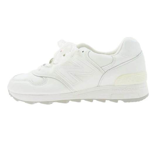 NEW BALANCE ニューバランス M1400JWT USA製 レザー オールホワイト ローカット スニーカー ホワイト系 24.5cm【中古】