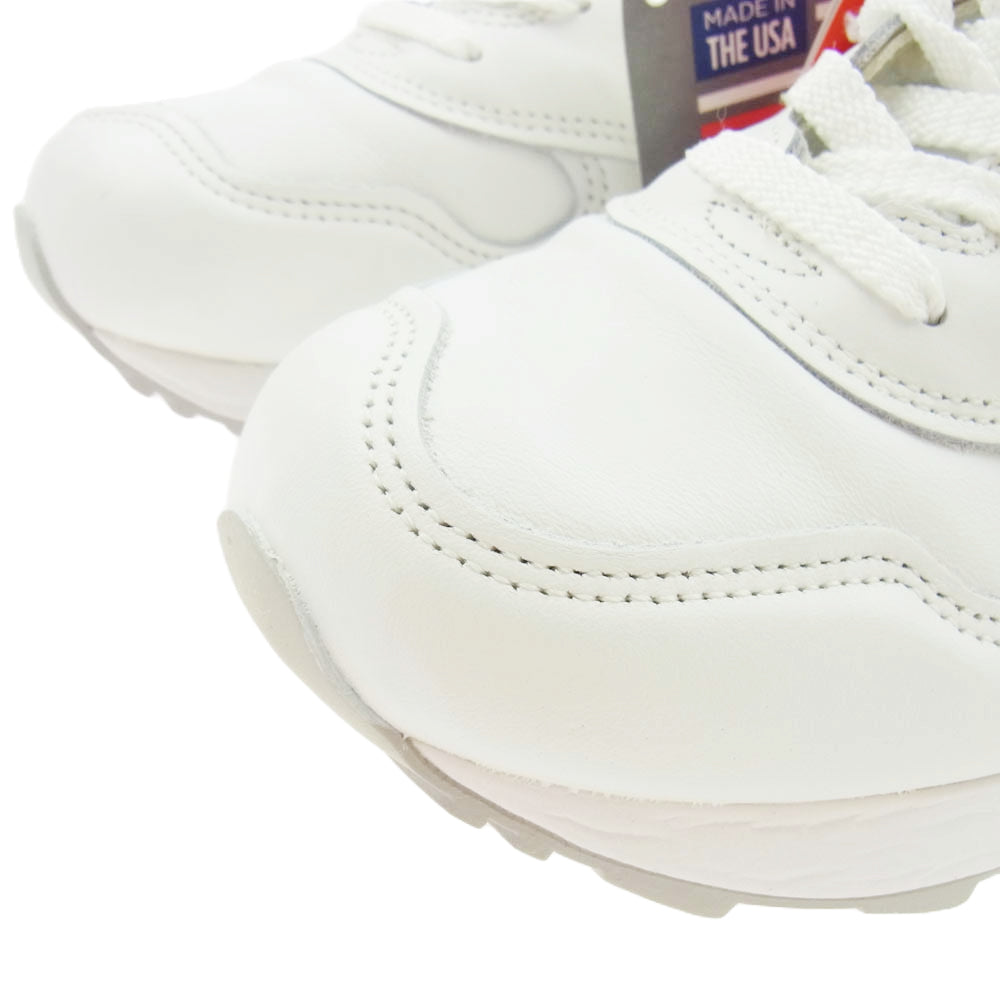 NEW BALANCE ニューバランス M1400JWT USA製 レザー オールホワイト ローカット スニーカー ホワイト系 24.5cm【中古】