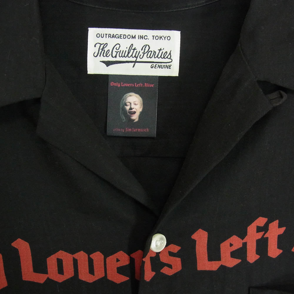 WACKO MARIA ワコマリア 21SS JIM JARMUSCH HAWAIIAN SHIRT ジム ジャームッシュ ハワイアン アロハ 開襟 半袖 シャツ ブラック系 XL【中古】