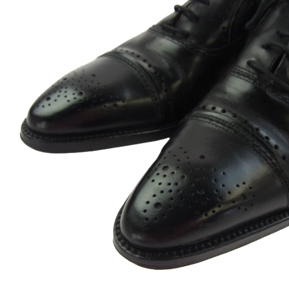 カルツォレリアトスカーナ イタリア製 ウィングチップ レザー シューズ 革靴 ブラック系 40【中古】