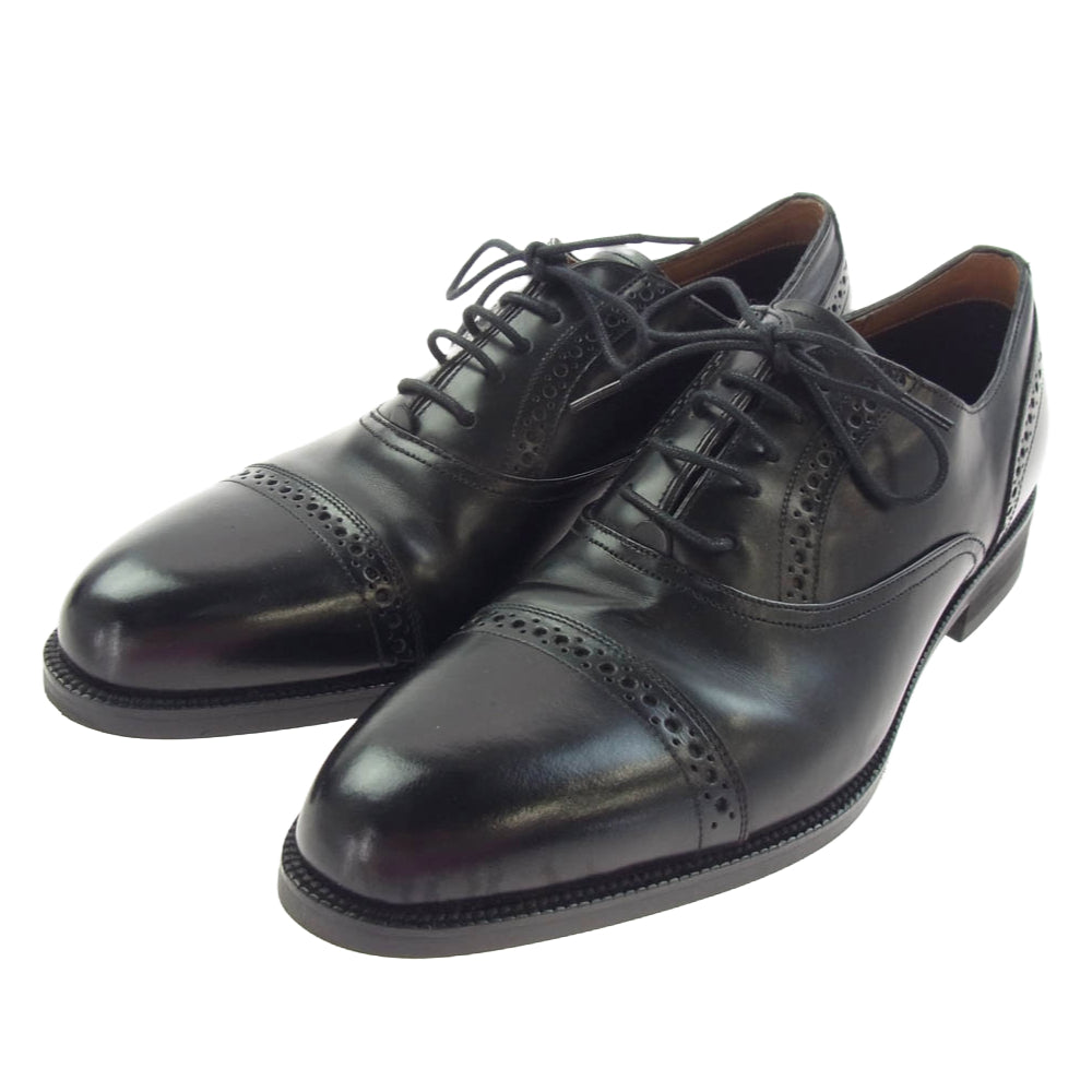 アンラインバイアルフレッドバニスター ストレートチップ レザー シューズ 革靴 ブラック系 40【中古】