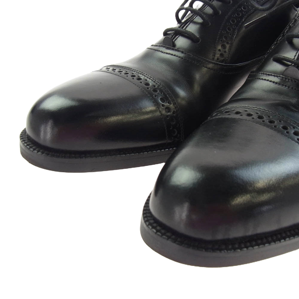 アンラインバイアルフレッドバニスター ストレートチップ レザー シューズ 革靴 ブラック系 40【中古】