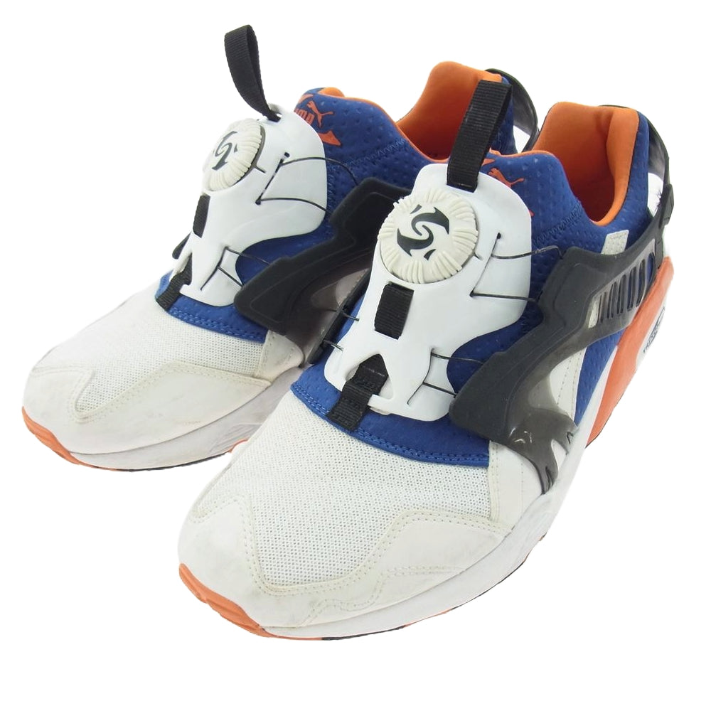 PUMA プーマ DISC BLAZE 3D AFAST FWD ディスク ブレイズ スニーカー ホワイト系 ブルー系 オレンジ系 28cm【中古】