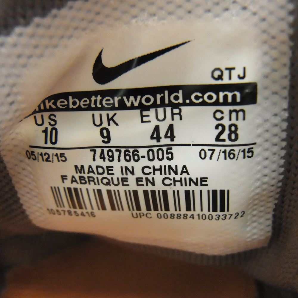 NIKE ナイキ 749766-005 Air Max 95 Black Wolf Grey Cool Grey エアマックス95 ブラック ウルフグレー クールグレー スニーカー ブラック系 グレー系 28cm【中古】