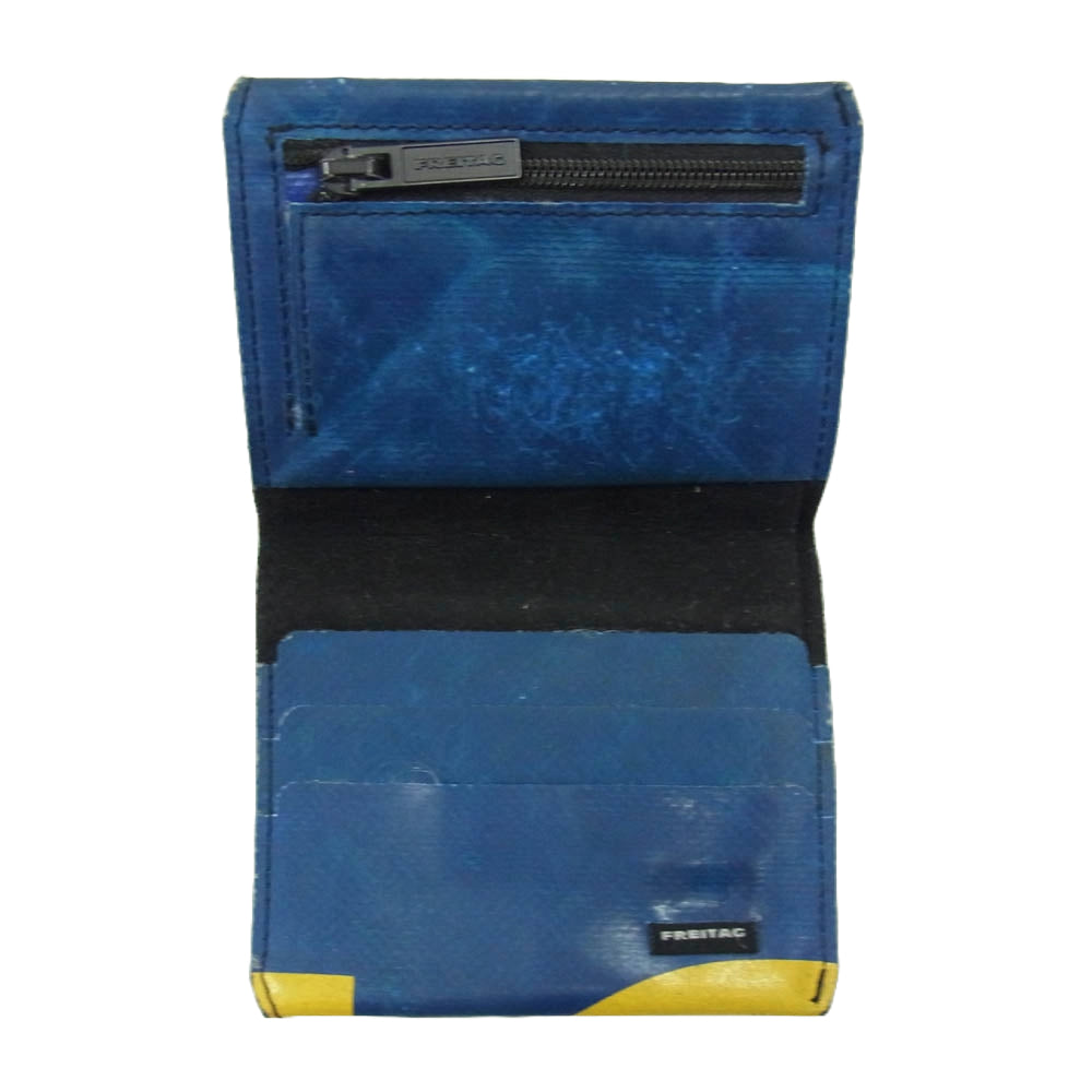 FREITAG フライターグ LEONARD レオナード 二つ折り 財布 ウォレット ブルー系【中古】